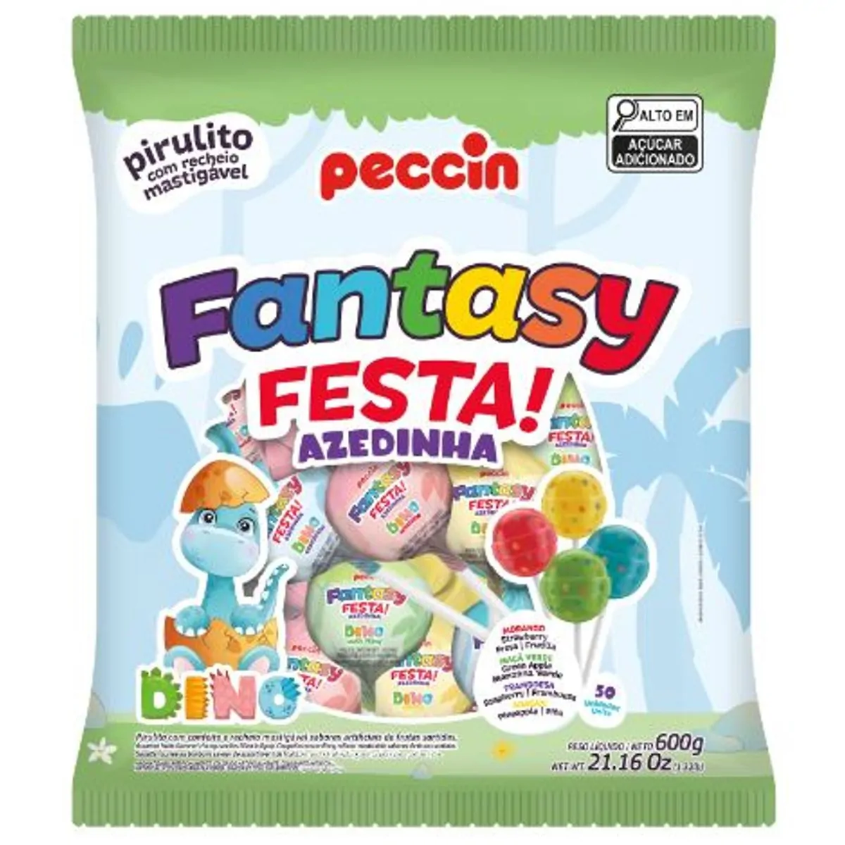 Pirulito Fantasy Festa Azed Sort Peccin 600gr