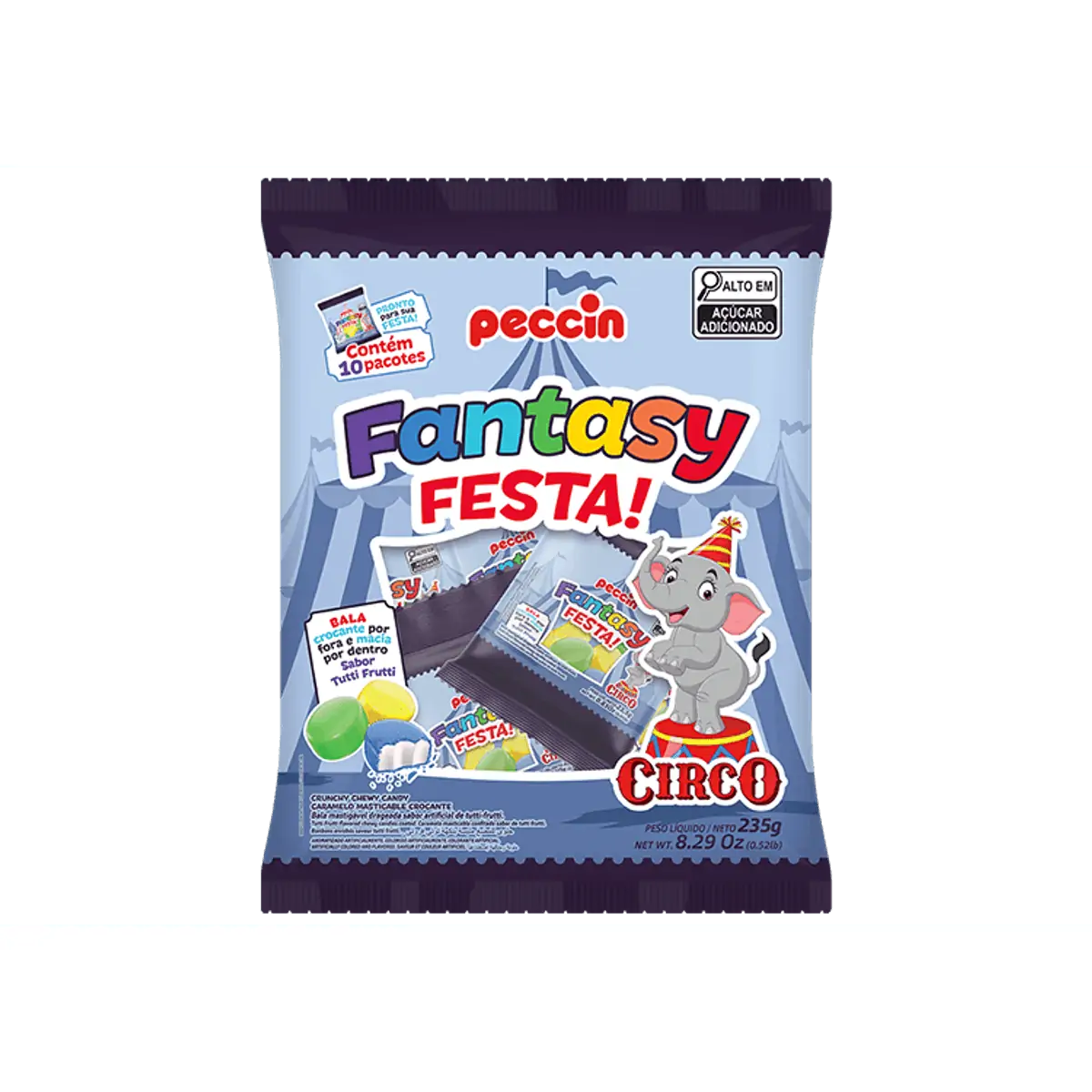 Pirulito Fantasy Festa Circo 600g Peccin