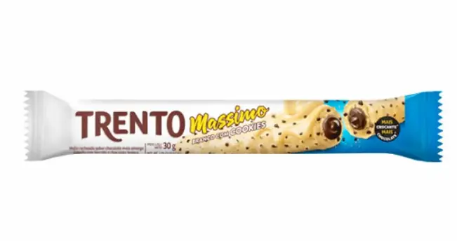 Wafer Branco Com Cookies Trento Massimo Pacote 25g