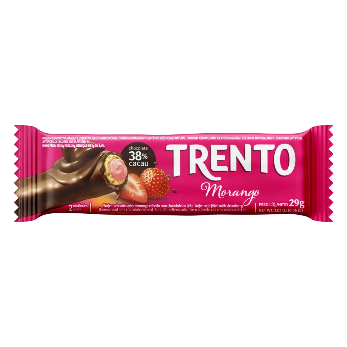 Wafer Morango Trento Pacote 29g