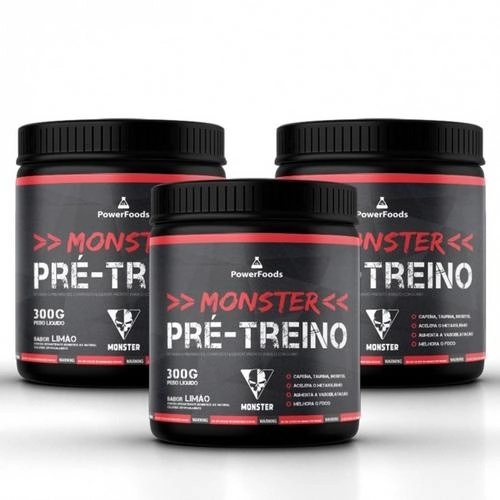 Combo 3 Monster Pré Treino 300g