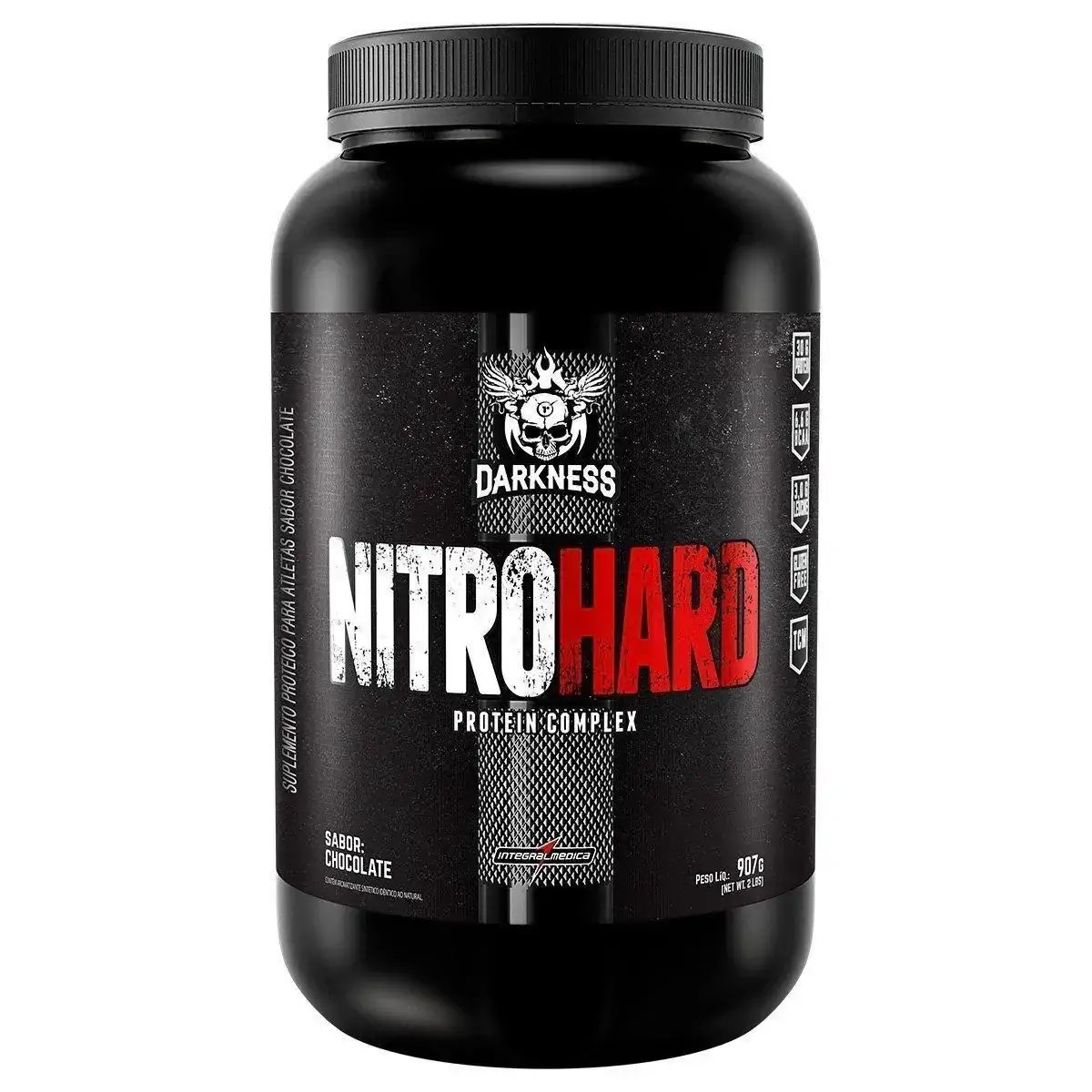 NitroHard 907gr Darkness - Integralmédica - Chocolate