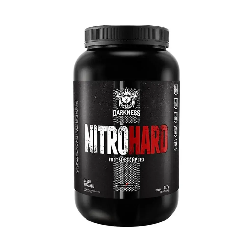 NitroHard 907gr Darkness - Integralmédica - Morango