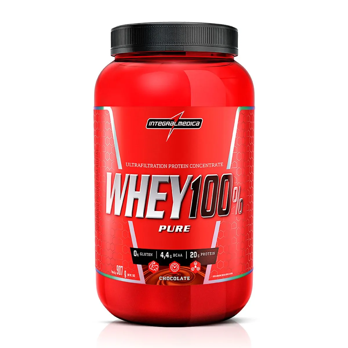 Whey 100% Pure 907gr - Integralmédica - Chocolate