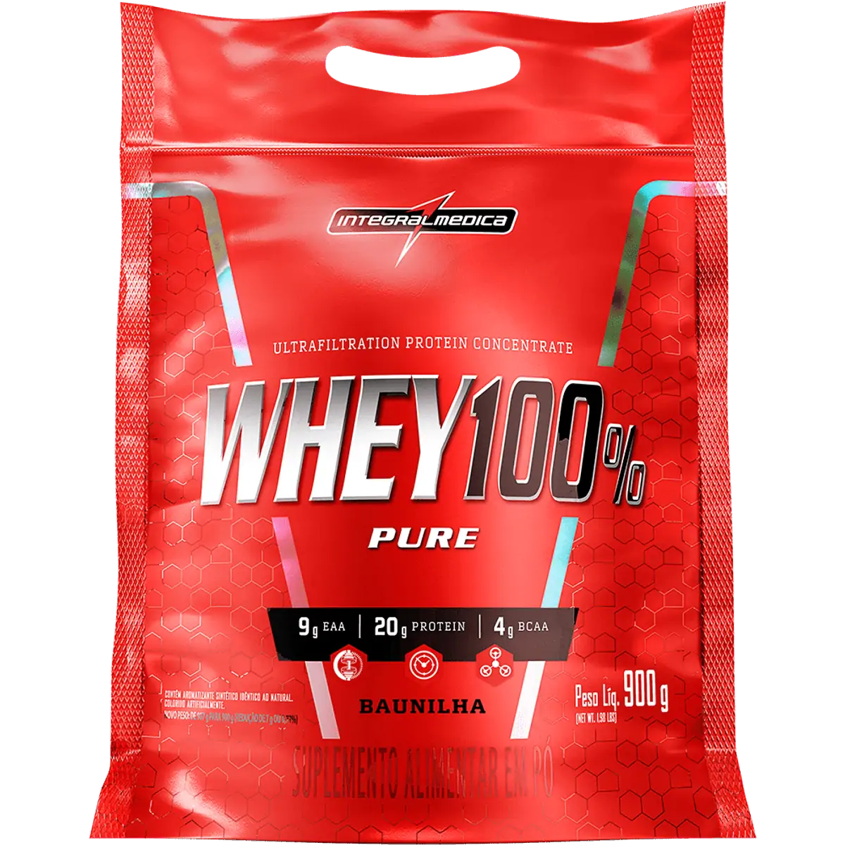 Whey Protein Concentrado Pouch 900g - Baunilha