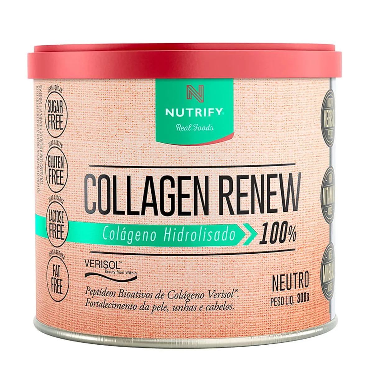 Collagen Renew Hidrolisado Nutrify - 300g - Colágeno Verisol