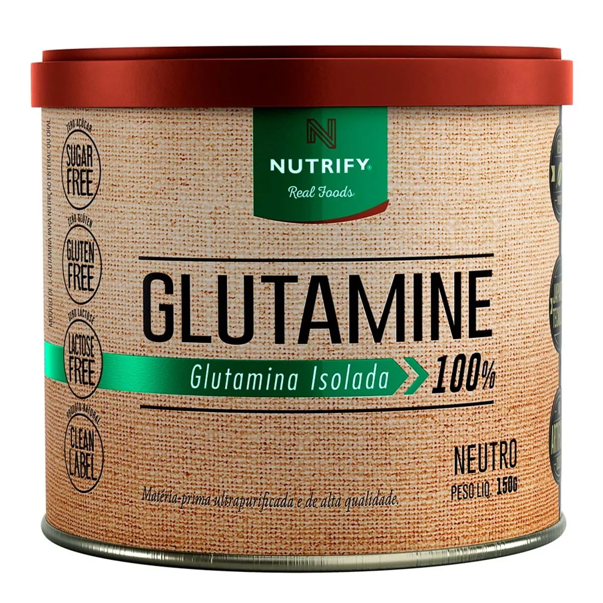 Glutamine 150g (l-glutamina Isolada) - Vegano Nutrify