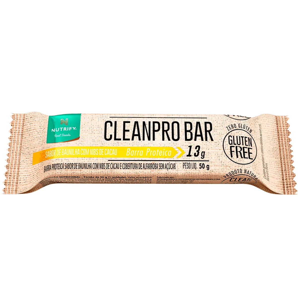 Cleanpro Bar Baunilha Nibs 10Un Nutrify