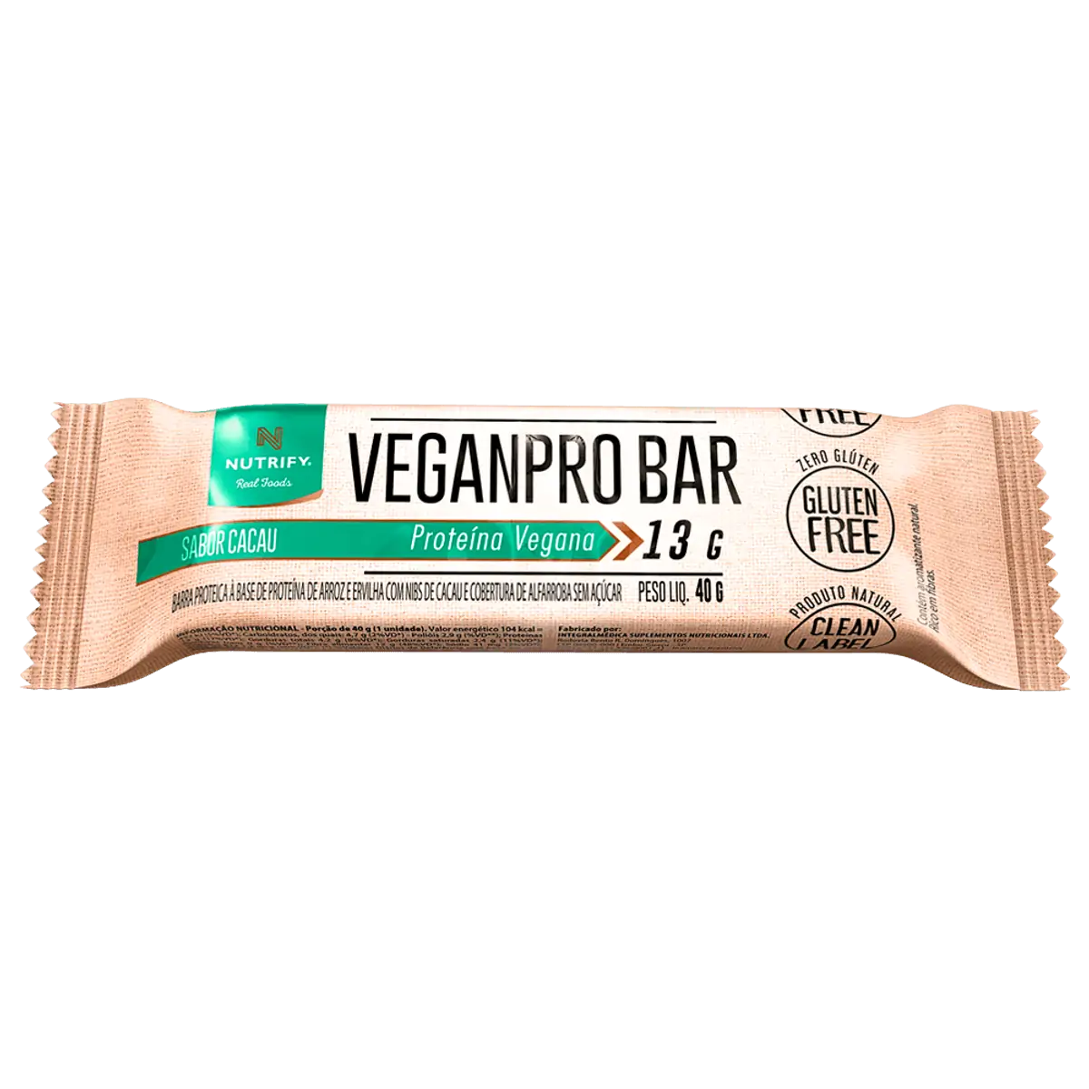 Veganpro Bar 400g Proteina Vegana 10un de 40g Cada Nutrify