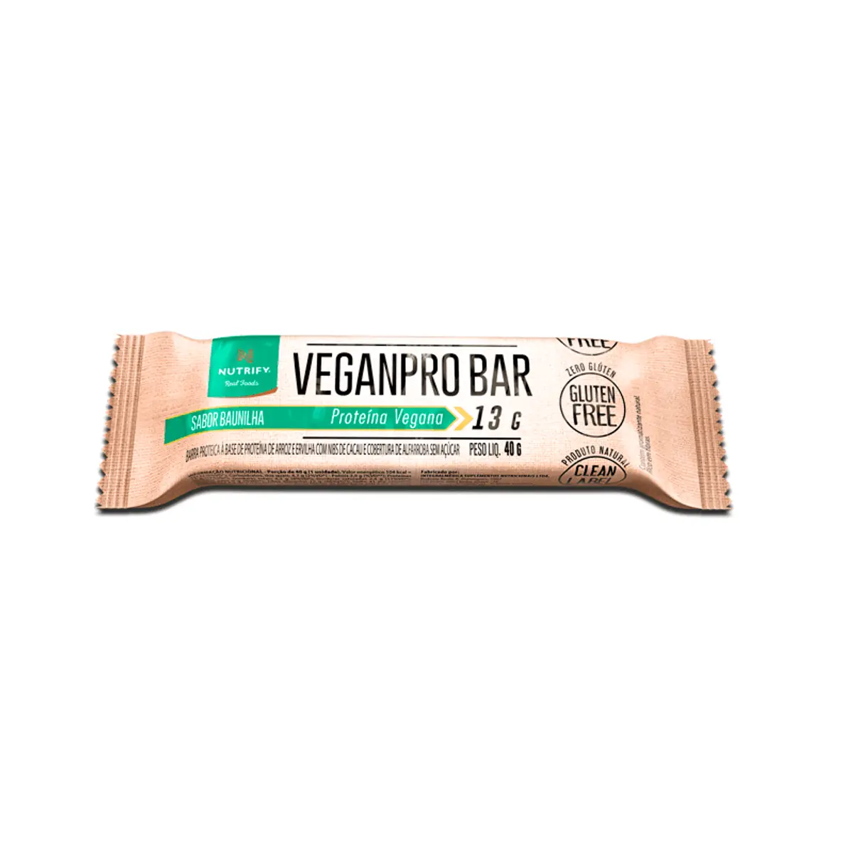 Barra de Proteína Veganpro Baunilha e Nibs Nutrify 40g