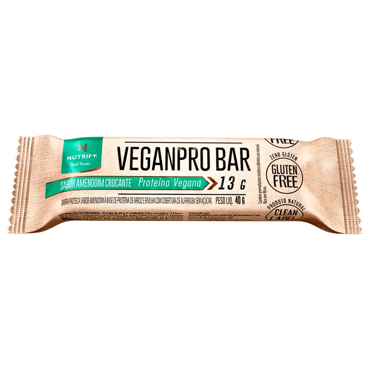 Veganpro Bar 400g Proteina Vegana 10un de 40g Cada Nutrify