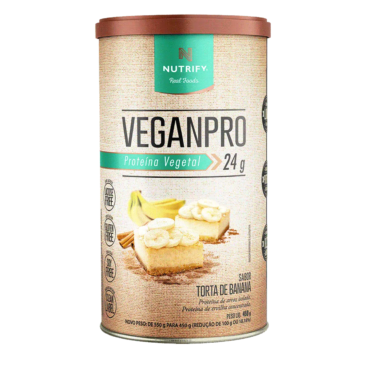 VeganPro 450g Nutrify Torta de Banana