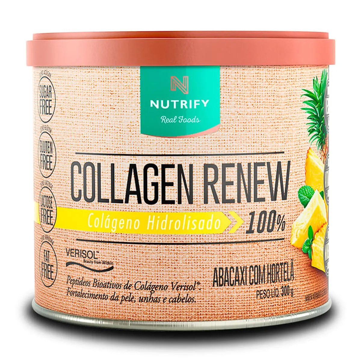 Collagen Renew Colágeno Hidrolisado Abacaxi com Hortelã Nutrify 300g