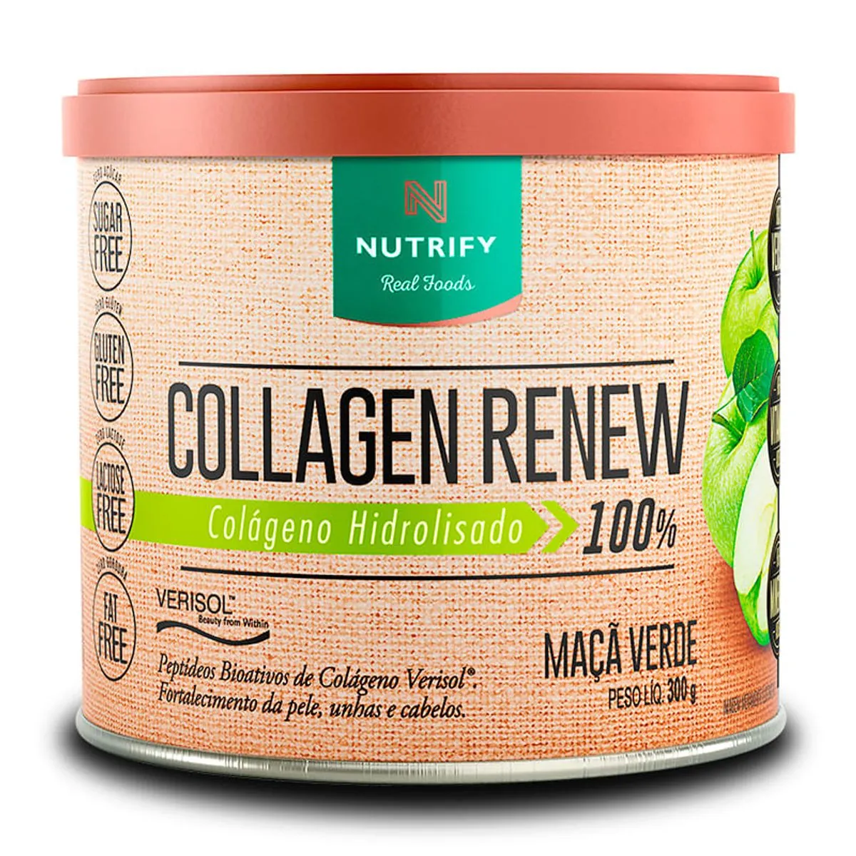 Collagen Renew Colágeno Hidrolisado Maçã Verde Nutrify 300g