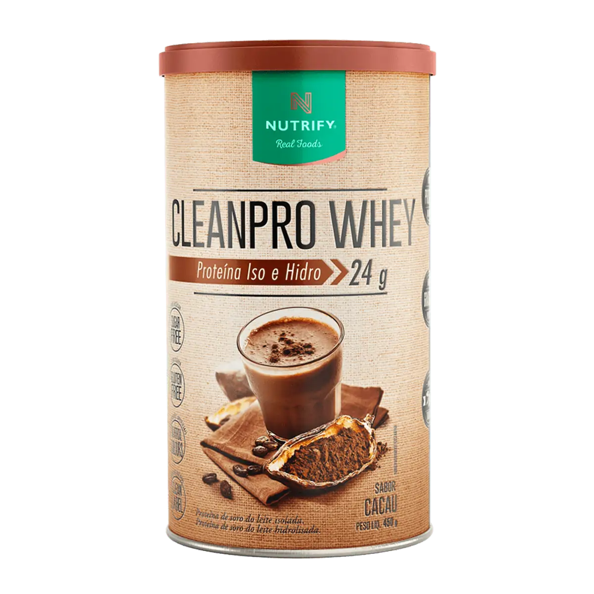 Clean Pro Whey Proteína Iso E Hidro 450g - Nutrify