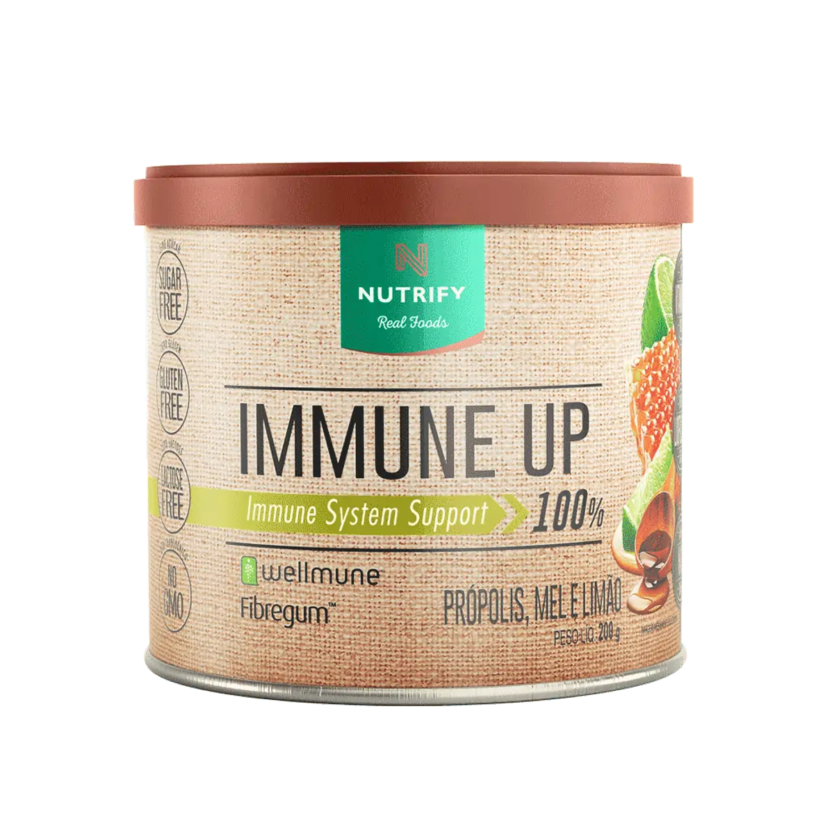 Immune UP Própolis, Mel e Limão + Vit. D3 Vegan 200g Nutrify