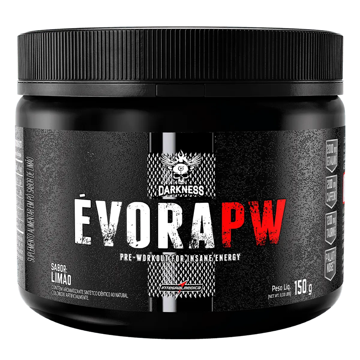Évora PW Pré Treino Alto Desempenho 150g - Darkness