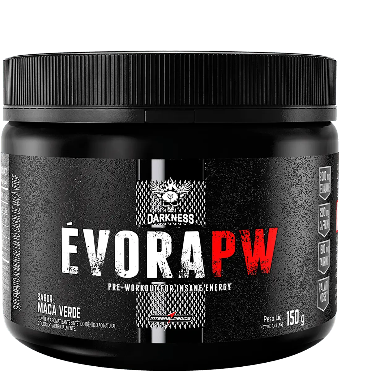 Évora PW Pré Treino Alto Desempenho 150g - Darkness