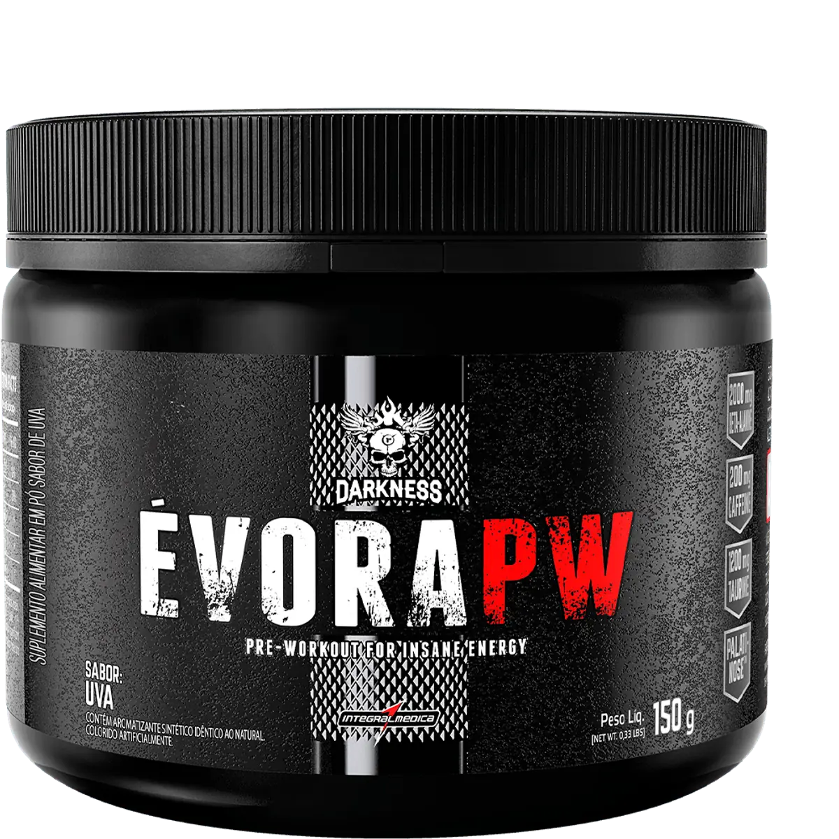 Évora PW Pré Treino Alto Desempenho 150g - Darkness