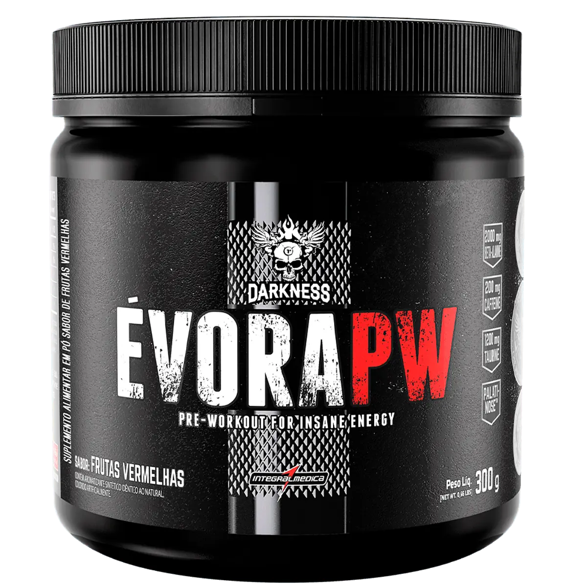 Évora PW Pré Treino Alto Desempenho 300g - Darkness