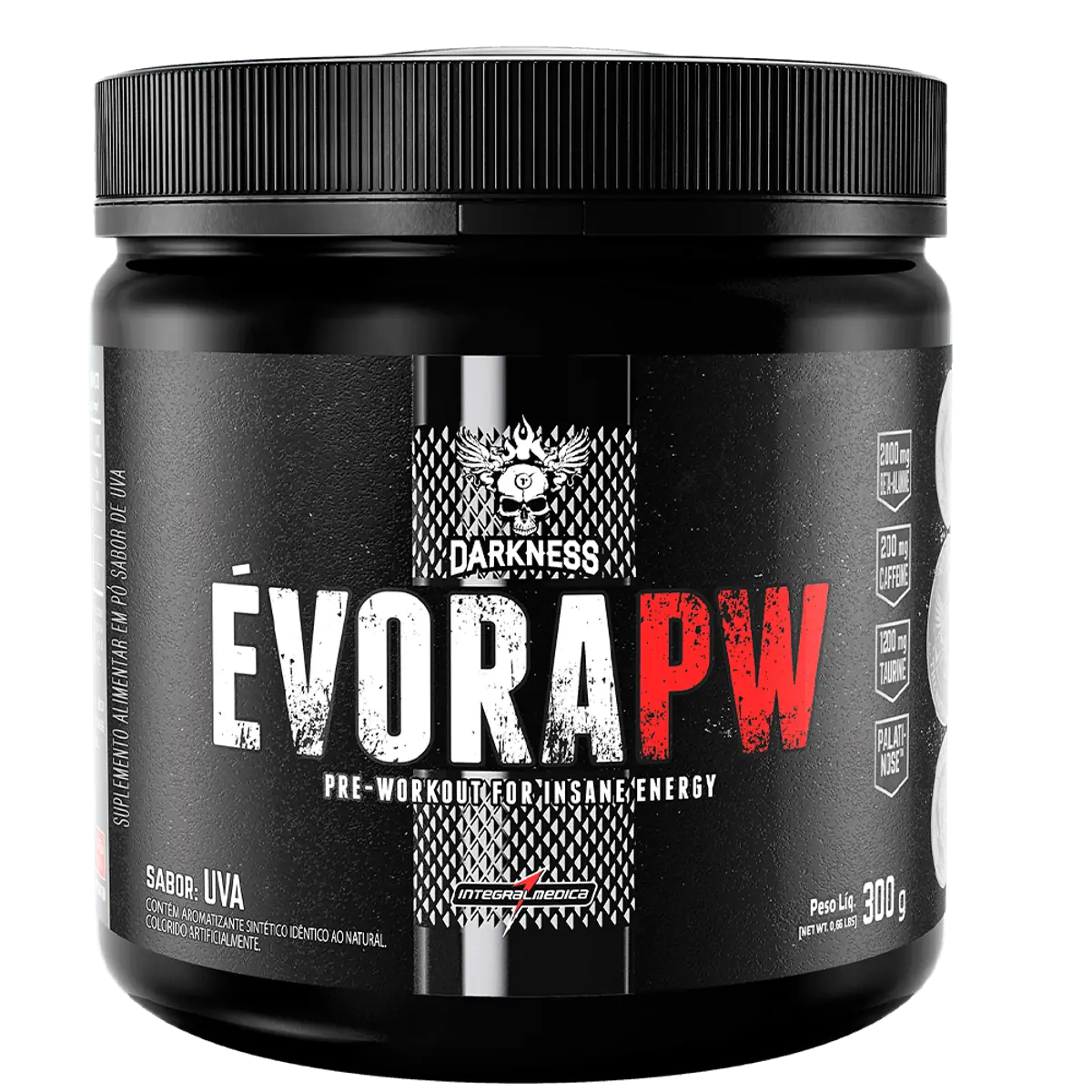 Évora PW Pré Treino Alto Desempenho 300g - Darkness