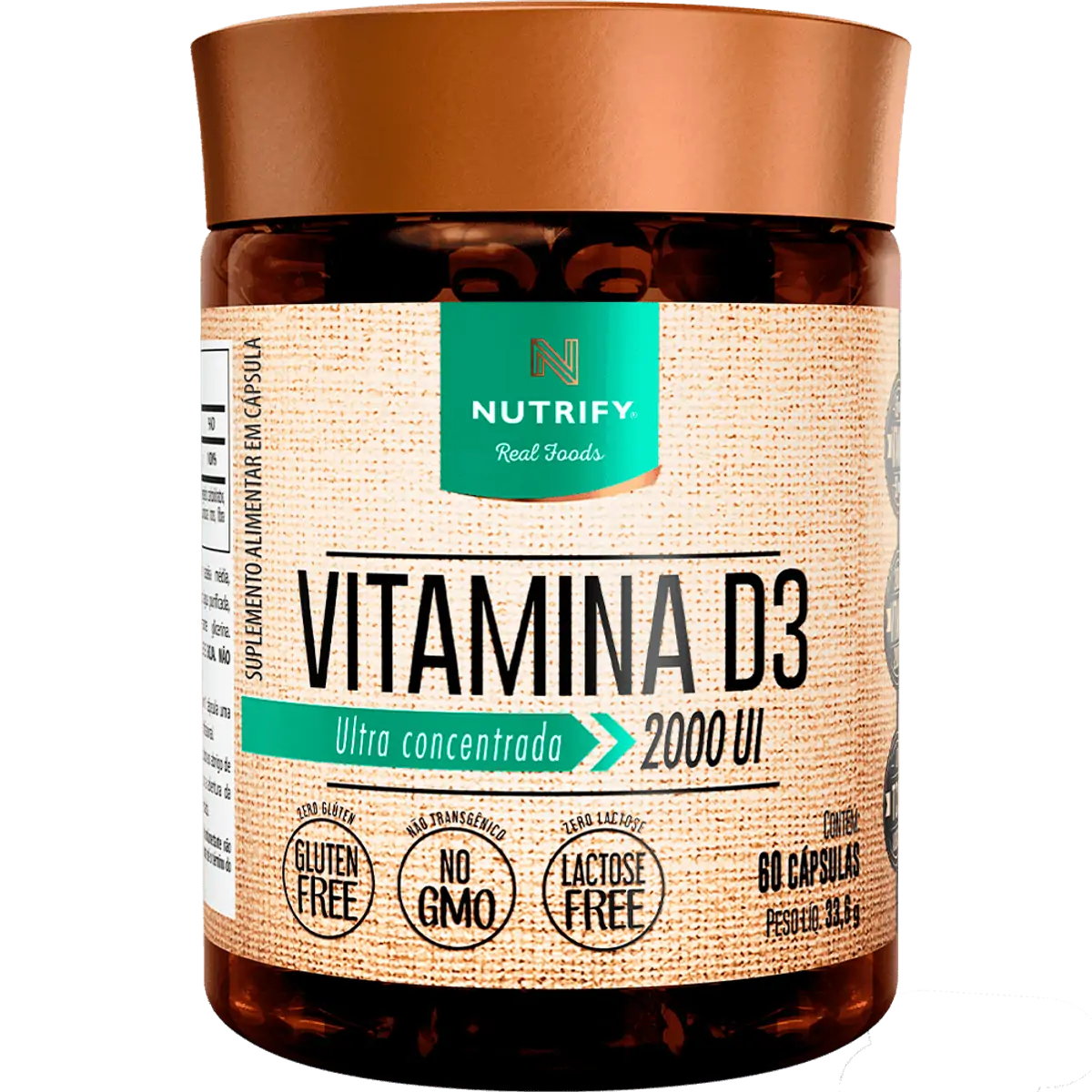 Vitamina D3 Ultra Concentrada 2000 UI 60 Cáps - Nutrify