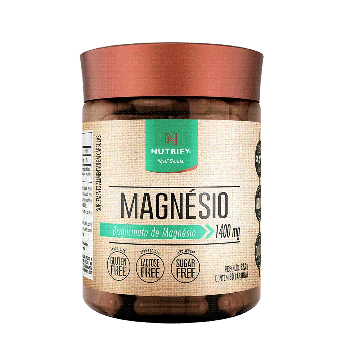 Magnésio bisglicinato - 60 cápsulas Neutro 60 Cápsulas