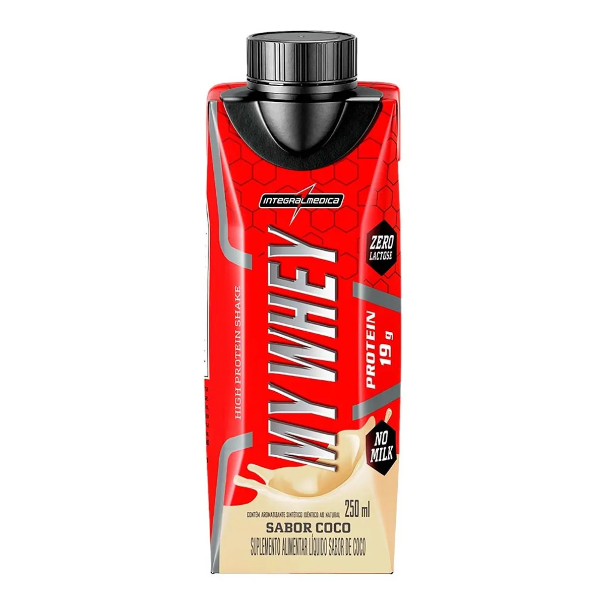 My Whey Líquido Coco Zero Lactose Integralmedica Caixa 250ml