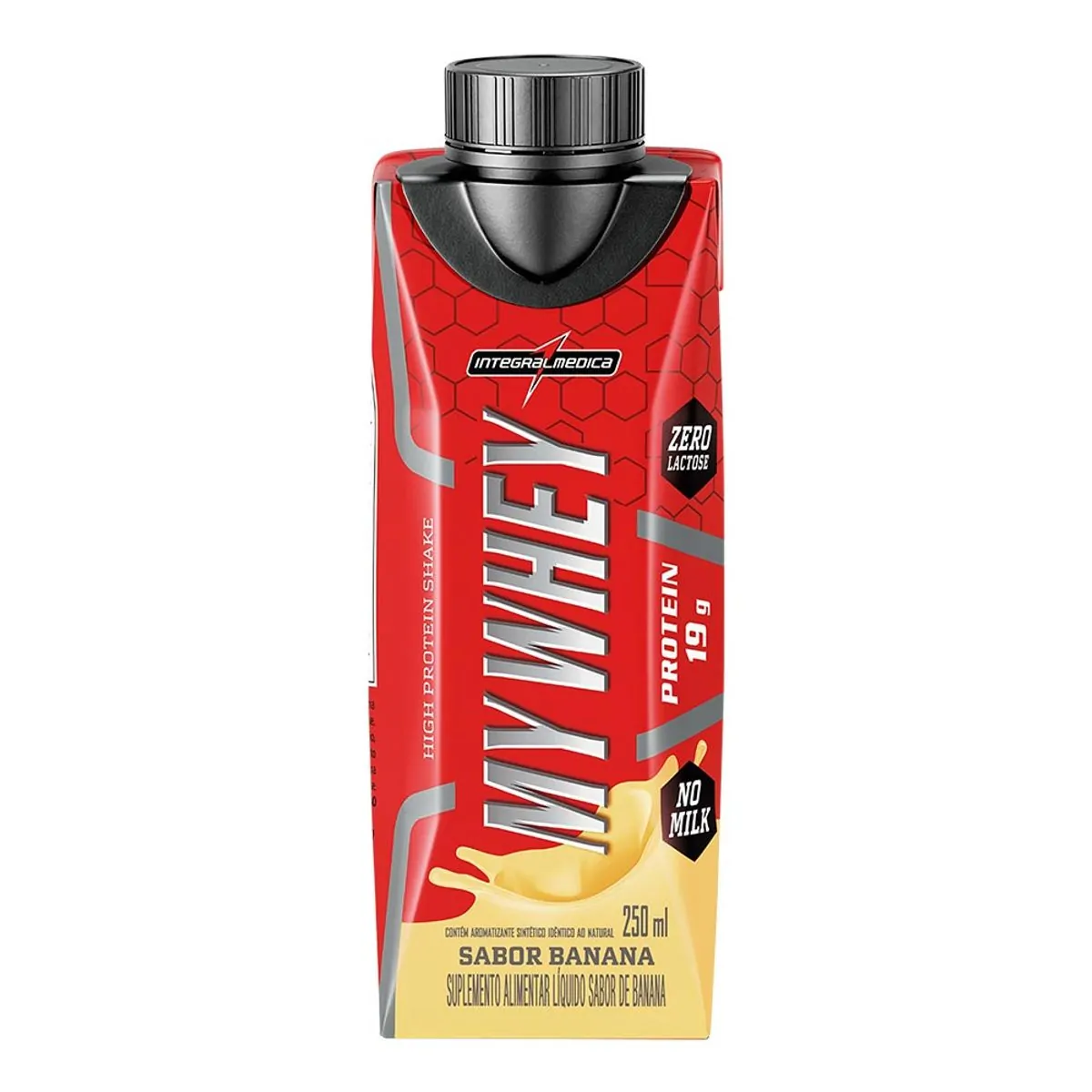 Suplemento Proteico Líquido Integralmedica My Whey Banana Zero Lactose 250ml