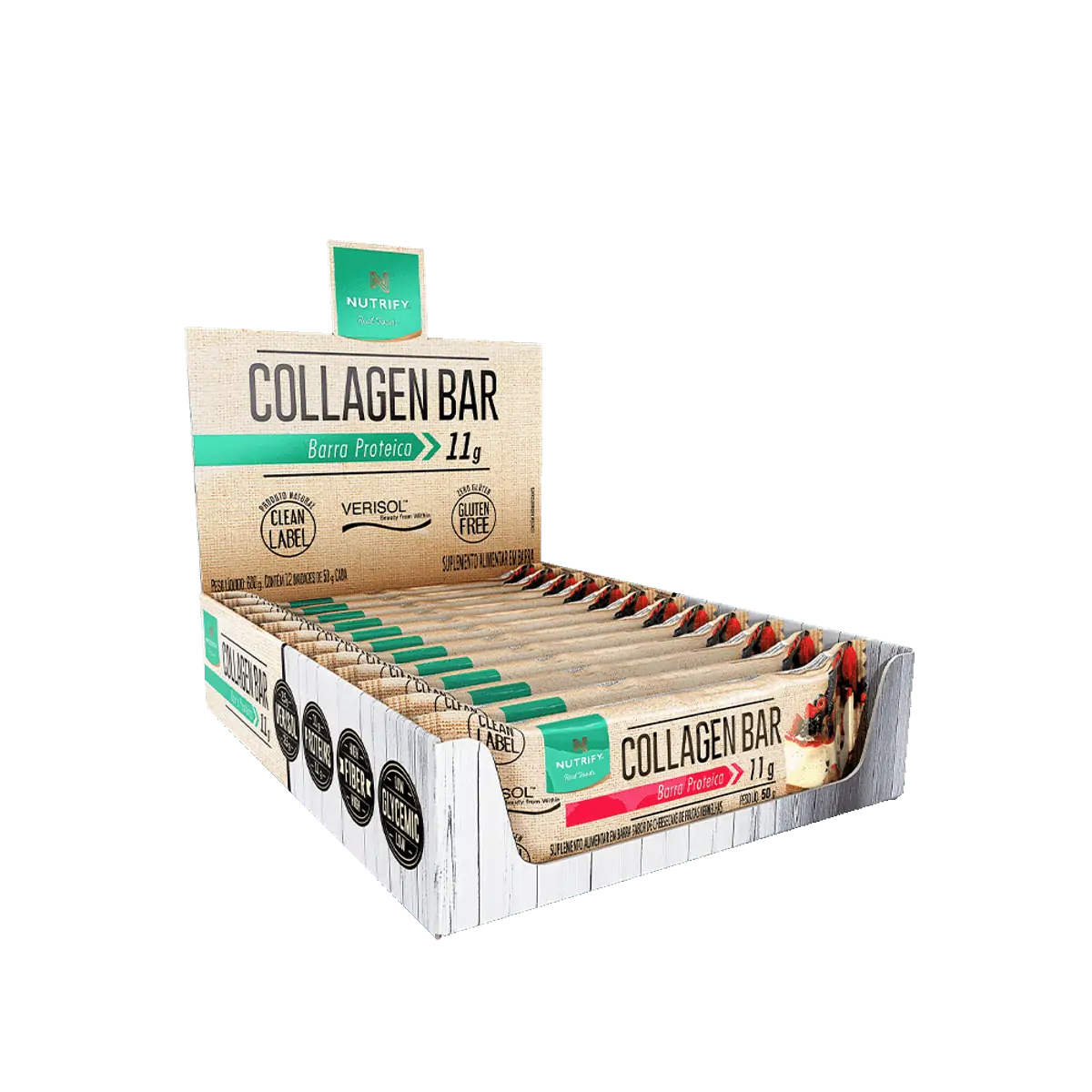 Collagen Bar Cheesecake de Frutas Vermelhas 50g Nutrify