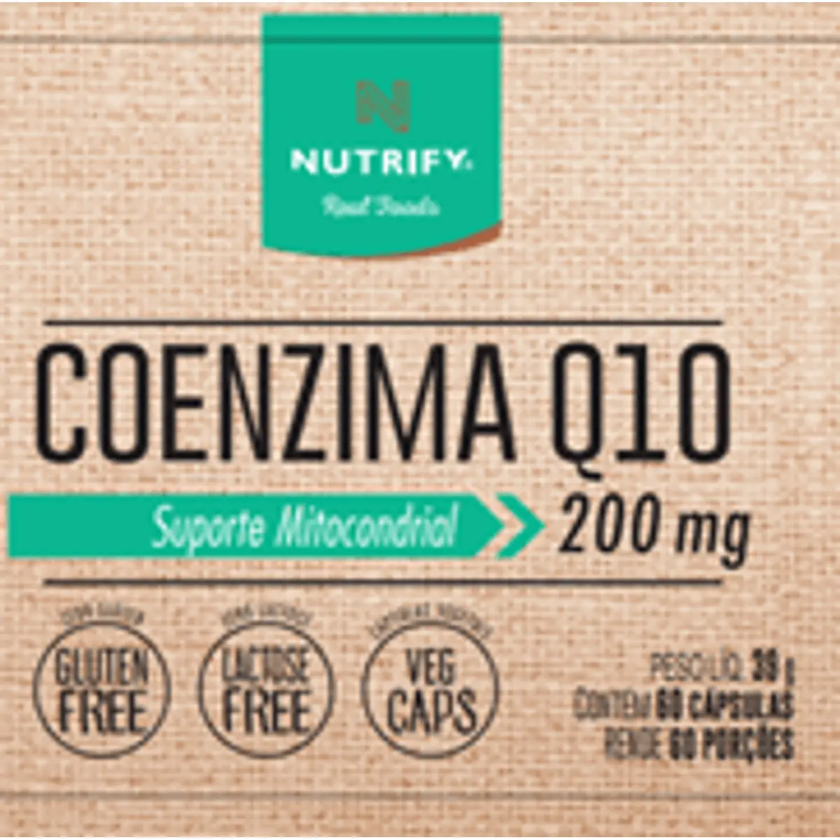 Coenzima Q10 200mg Nutrify 60 Cápsulas