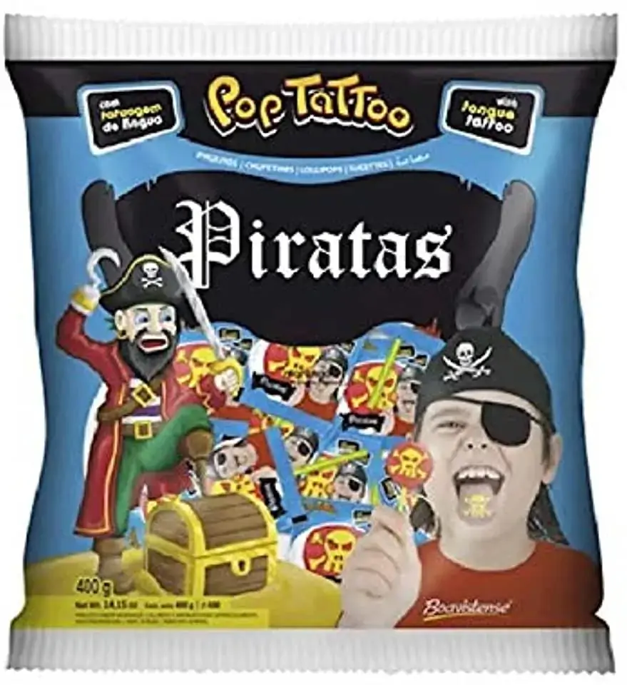 Pirulito Pop Tattoo Piratas
