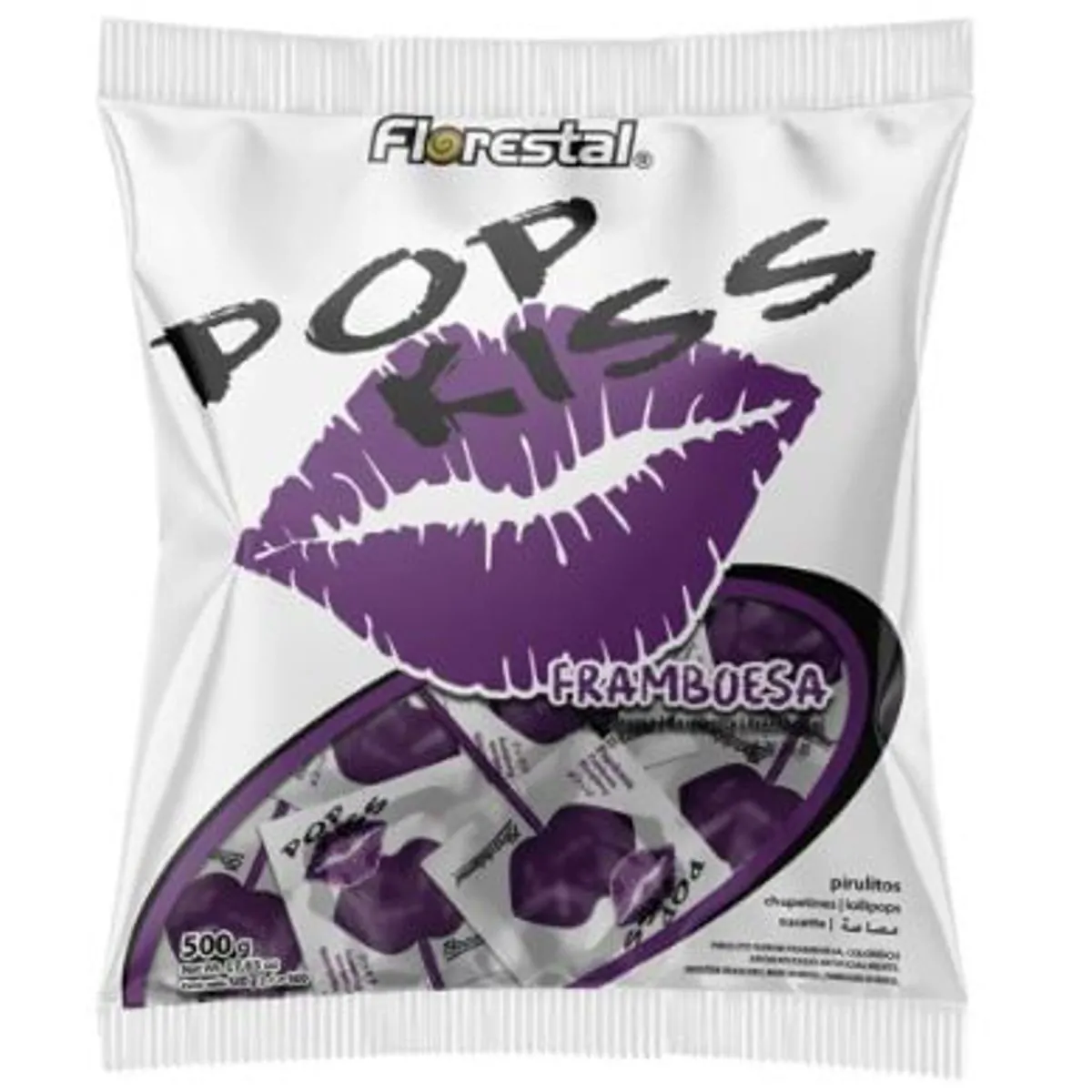 Pirulito Pop Kiss Framboesa