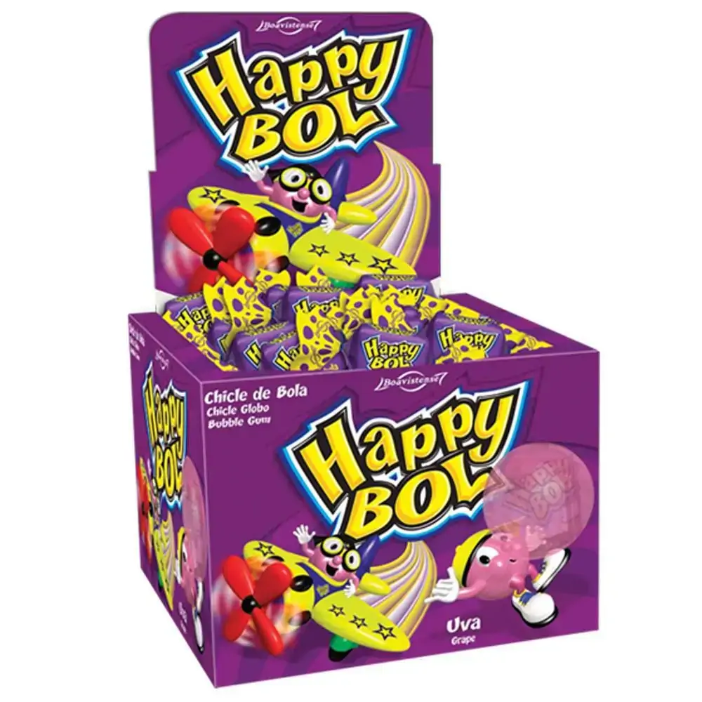 Chicle Happy Bol 140g Uva