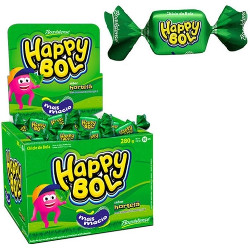 CHICLE HAPPY BOL HORTELA 140G