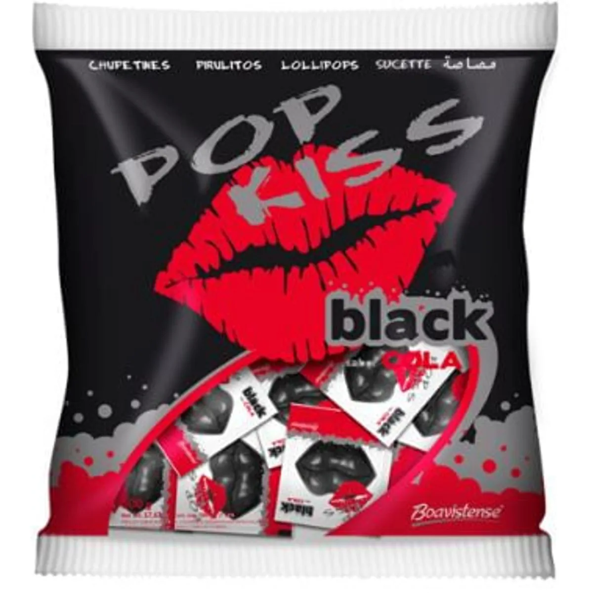Pirulito Pop Kiss 500g Black
