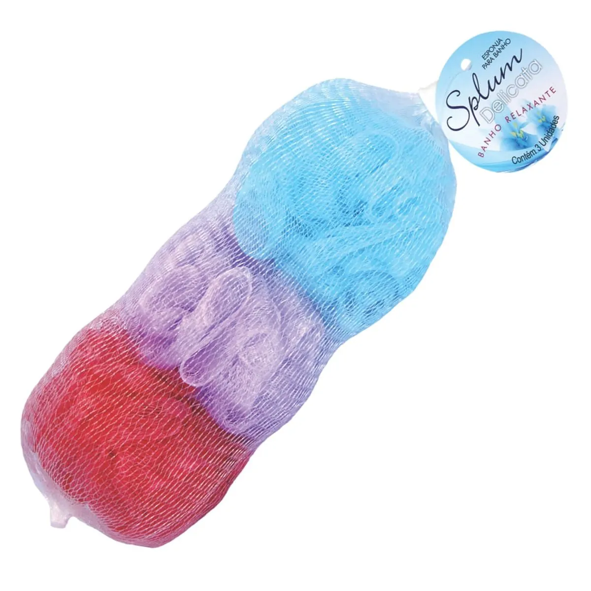 Esponja De Banho Splum Delicata C/ 3un
