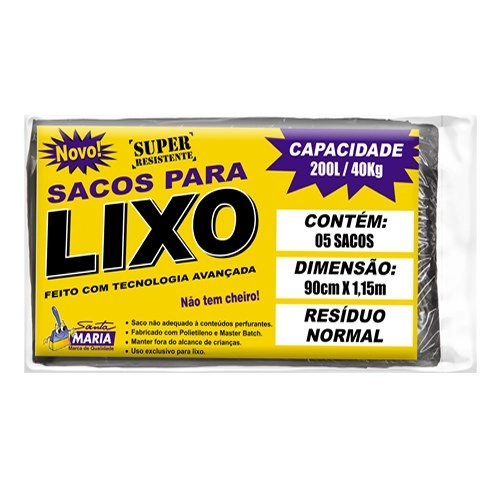 Saco Lixo Santa Maria C/5