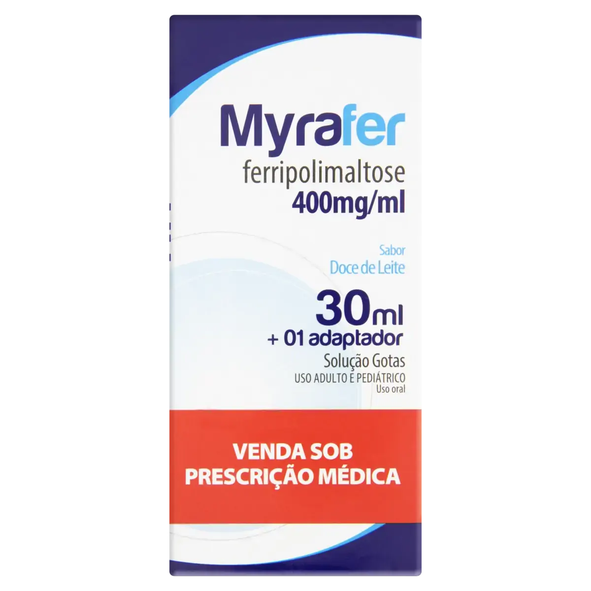 Myrafer 400mg/ml Doce De Leite Ativus Farmacêutica Caixa 30ml Gotas Adaptador