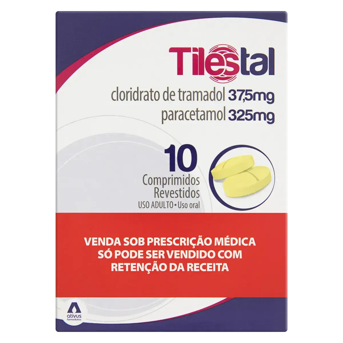 Tilestal Ativus Farmacêutica Caixa 10 Comprimidos Revestidos