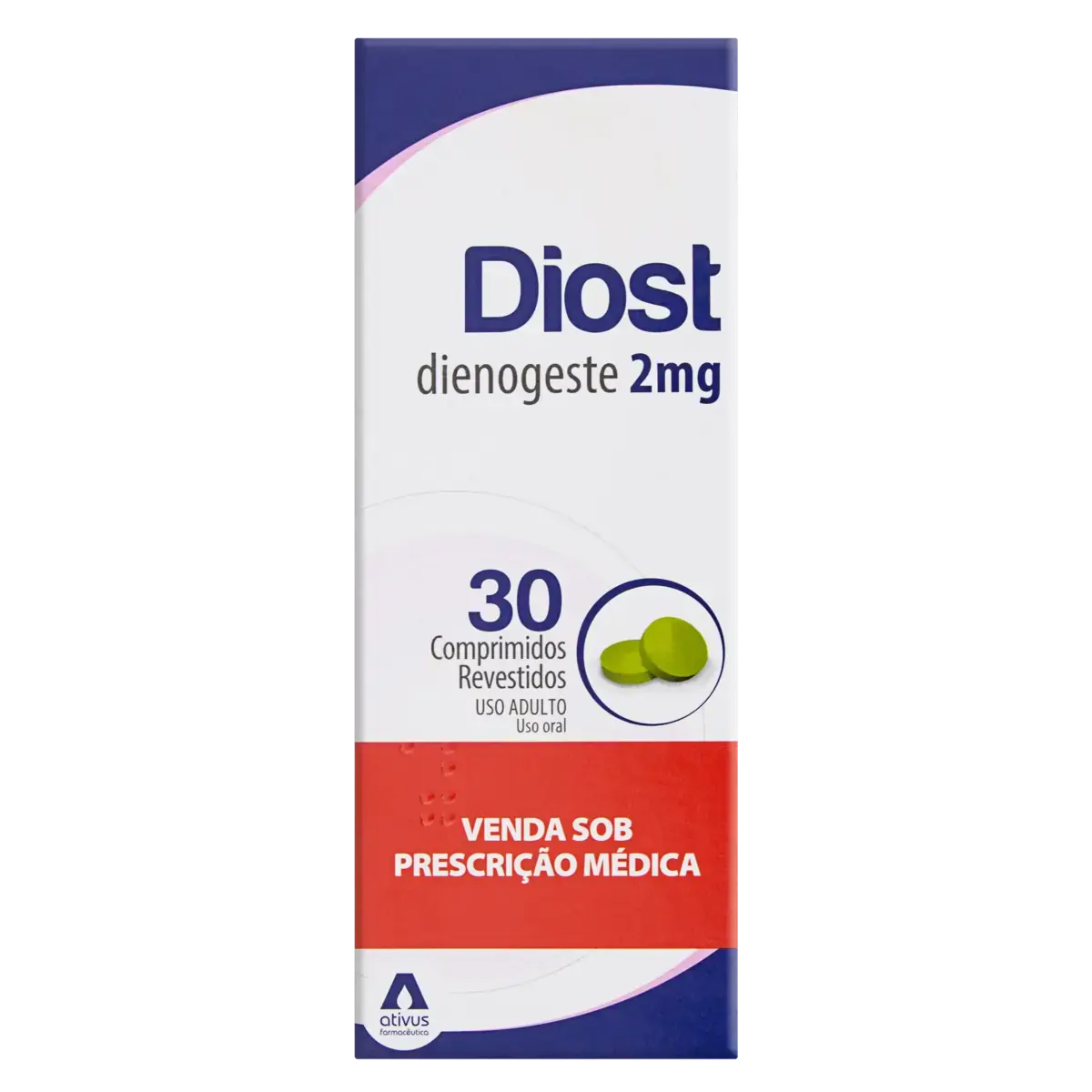 Diost 2mg Ativus Farmacêutica Caixa 30 Comprimidos Revestidos