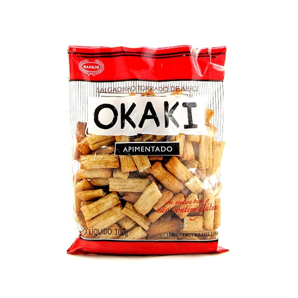 Salgadinho Torrado de Arroz Apimentado OKAKI 100g