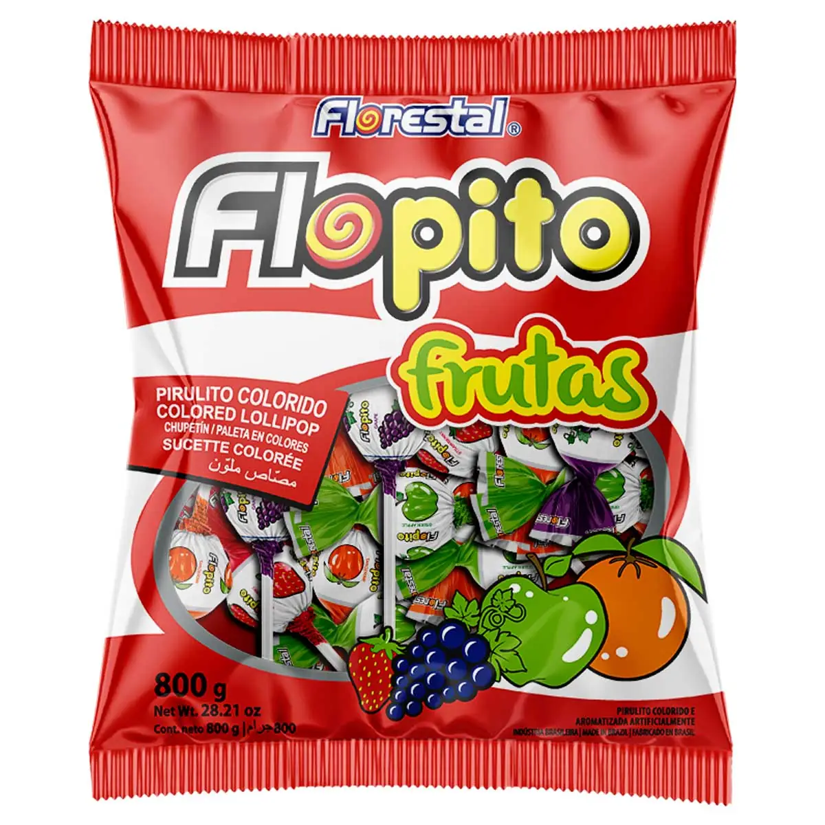 Pirulito Flopito 50unidade Frutas