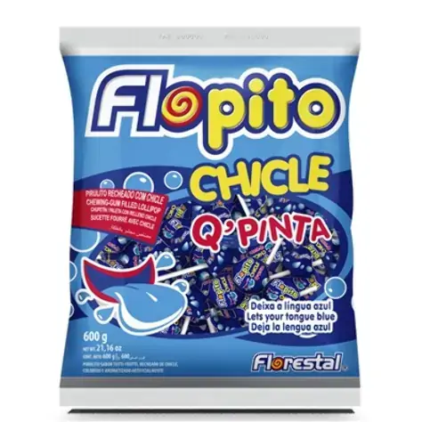 Pirulito Flopito Chicle Q Pinta