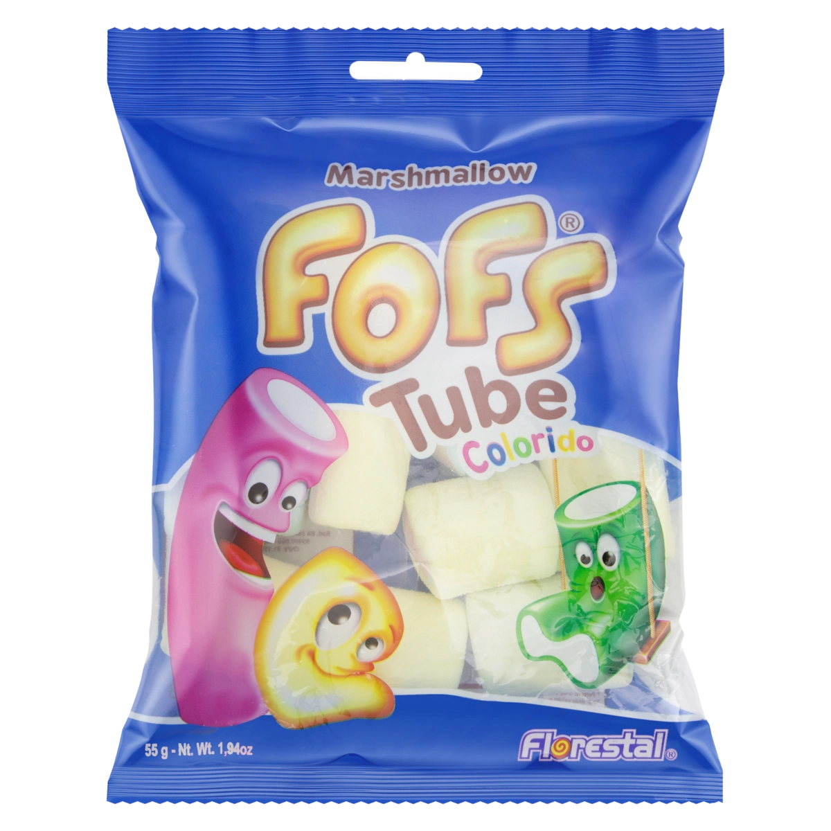Marshmallow Tube Colorido Florestal Fofs Pacote 55g