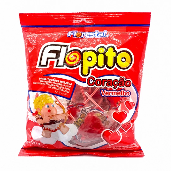 Pirulito Flopito Coracao Florestal 120gr