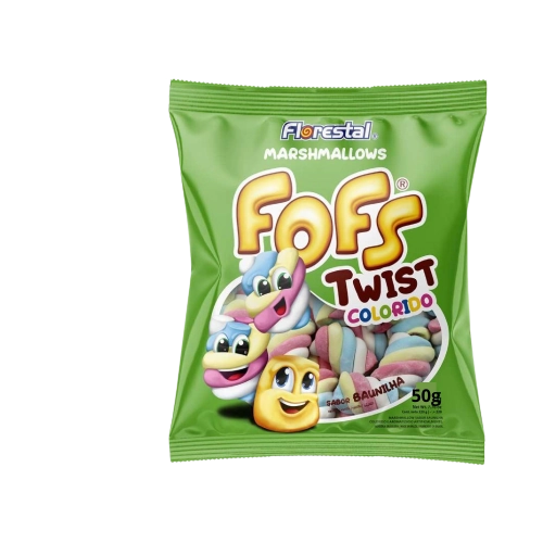 Marshmallows Fofs Twist 50g Colorido