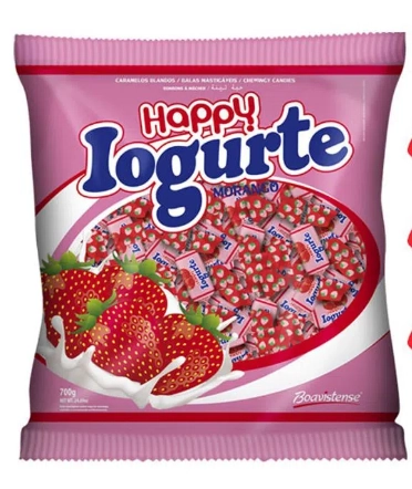 Bala Boavistense 500g Iogurte Morango