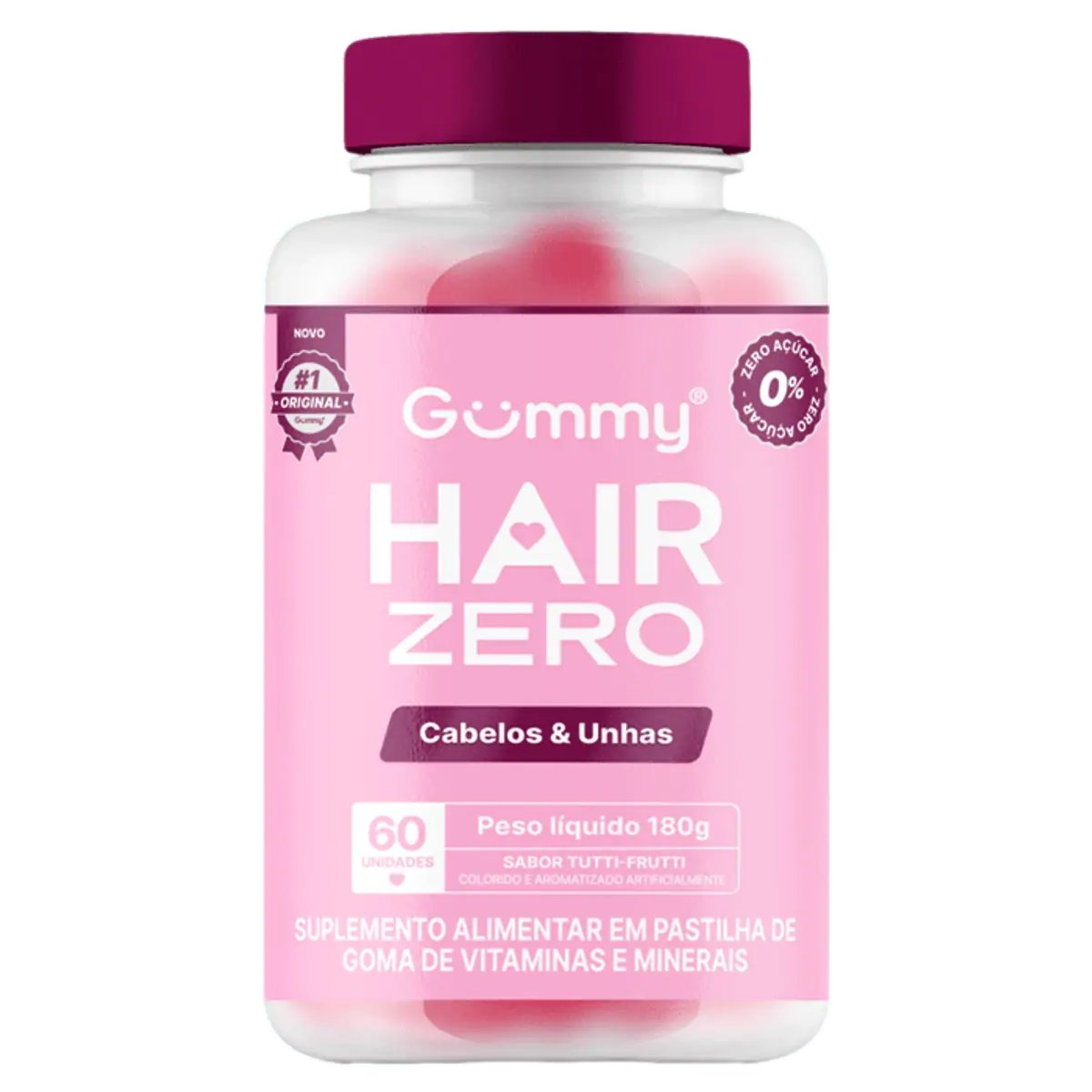 Hair Vitamin Zero 60 Gomas Tutti Frutti Gummmy