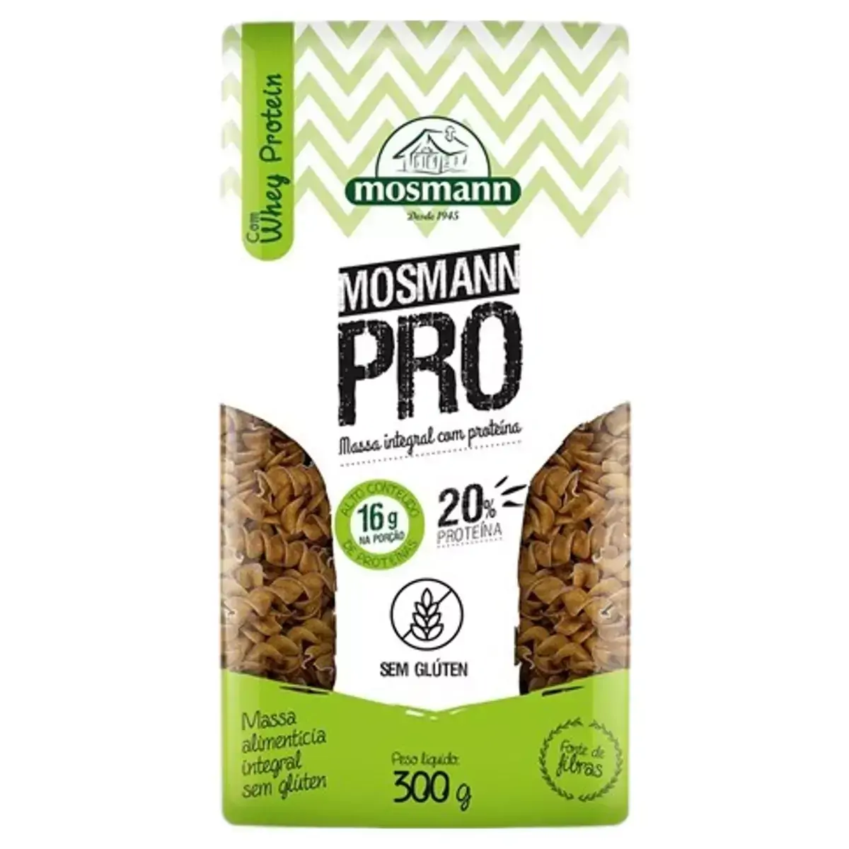Macarrão Integral Sem Glútem WHT PROT MOSMAN 300G